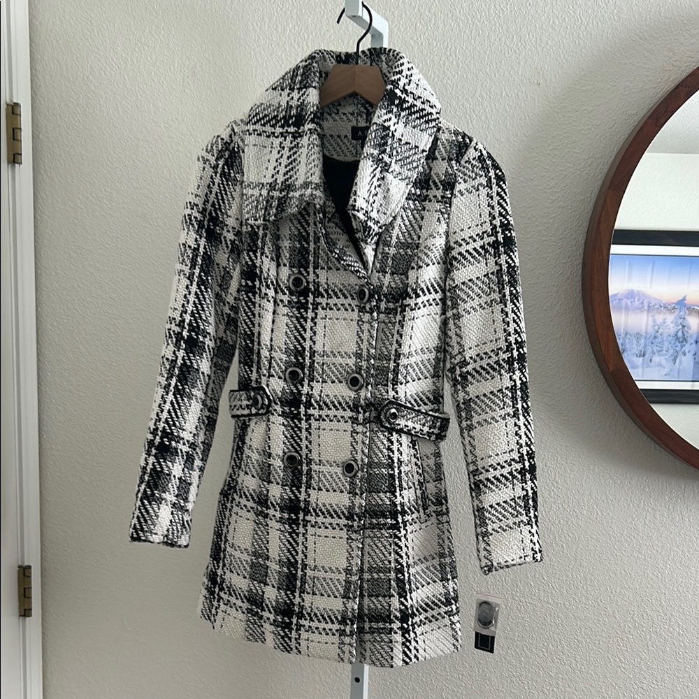 A. Byer Houndstooth Pea Coat